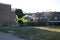 Paramedic trauma helicopter PH-ELP or Lifeliner 2 leaving scene of incident in Waddinxveen the Netherlands.