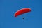 Paramotor in the blue sky