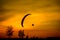 Paramotor Flying Silhouette