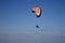 Paramotor glider in the sky