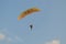 Paramotor overhead in the sky
