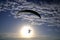 Paramotor in the sunlight