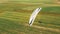 Paramotor Tandem Gliding And Flying In The Air. Copy space