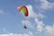 Paramotoring in the Clouds over the Negev in Israel