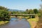 Paranhana River and a view of the bridge on Santa Maria Avenue Tres Coroas - Brazil