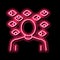 paranoia psychological problems neon glow icon illustration