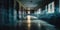 Paranormal activity inside an empty school corridor