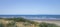 Paraparaumu Beach in Kapiti, Wellington, looking out across the Tasman Sea to the South Island of New Zealand.