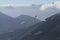 Parapenter`s viewed from Plan de l`Aiguille at 2,310 meters - Chamonix Mont Blanc.