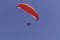 Paraplane on the blue sky background, leisure activity.