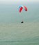 Paraplane flight over the sea