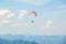 Paraplane in the sky above the Alps