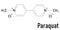 Paraquat herbicide molecule Skeletal formula. Chemical structure