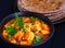 Parartha with matar paneer or peas cottage cheese curry