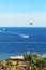 Parasailing and beach of luxury hotel