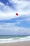 Parasailing on the beach of Phuket, Thailand, on a sunny day.