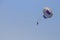 Parasailing on a calm blue sea