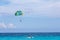 Parasailing in Caribbean Sea, Cancun beach