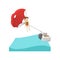 Parasailing cartoon icon