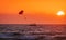 Parasailing at the colva beach in Goa India