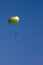 Parasailing. Flight on a special parachute above the water