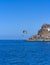 Parasailing in Gran canaria over ocean