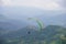 Parasailing in Mu Cang Chai in the ripe rice season