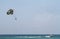 Parasailing on the ocean in Cozumel Mexico