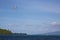 Parasailing over Bora Bora lagoon