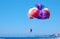 Parasailing over the Pacific Ocean