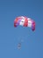 Parasailing in the sky as a kind of entertainment