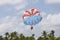 Parasailing together in summer