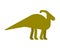 Parasaurolophus dinosaur isolated. Ancient animal. Dino prehistoric monster. Beast is Jurassic period. Vector illustration.