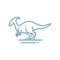 parasaurolophus. Vector illustration decorative design