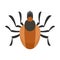 Parasite mite icon, flat style