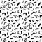 Parasitic Worms vector seamless background - Helminth Pattern