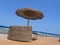 a parasol on the beach