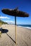 Parasol on Daitona beach, Marbella, Spain.