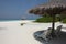 Parasol on Maldives beach