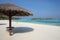 Parasol on Maldives beach