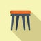 Parasol space furniture icon flat vector. Wood picnic