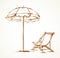 Parasol. Vector drawing