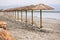 Parasols at Maleme beach on Crete