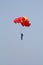 Paratrooper on airshow.