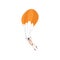 Paratrooper descending with a parachute, extreme sport, leisure activity concept vector Illustration on a white