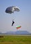 Paratrooper landing with Bulgarian Flag