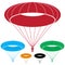 Paratrooper Parachute SkyDiving Man Icon