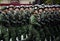 Paratroopers of the 331st Guards Parachute Regiment of Kostroma during the dress rehearsal of the parade on Red Square.