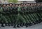 Paratroopers of the 331st Guards Parachute Regiment of Kostroma during the dress rehearsal of the parade on Red Square.