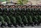 Paratroopers of the 331st Guards Parachute Regiment of Kostroma during the dress rehearsal of the parade on Red Square.